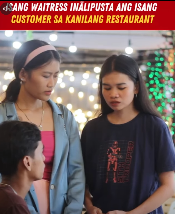 H1910001 Isang waitress inàlipusta ang isang customer sa kanilang restaurant