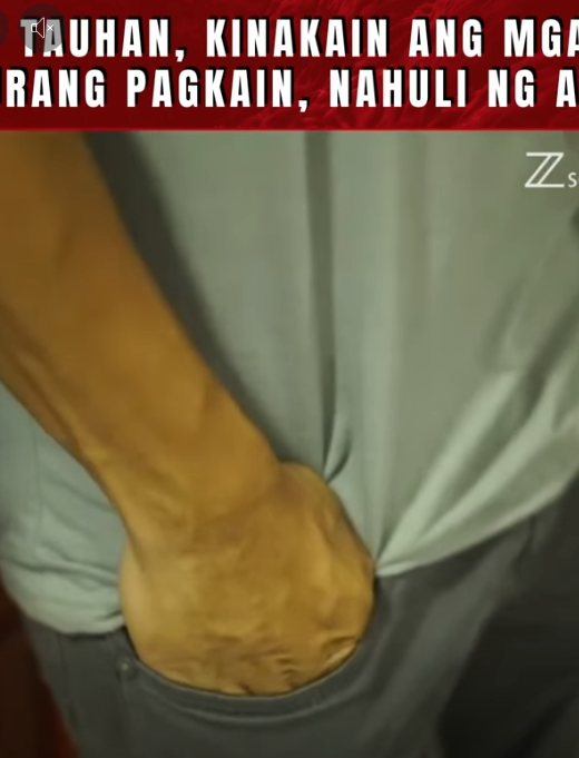 H0211005 Tauhan, Kinakain ang mga Tirang Pagkain, Nahuli ng Amo