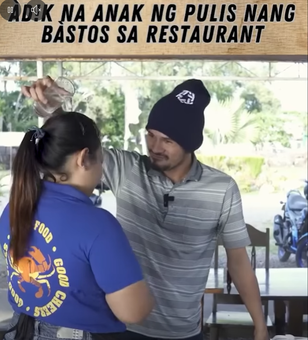 H0811004 Adik na anak ng pulis nang bastos sa restaurant part2