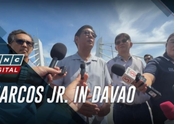 🚨BREAKING NEWS Marcos inspects newly-built Bucana bridge in Davao City | ANC
