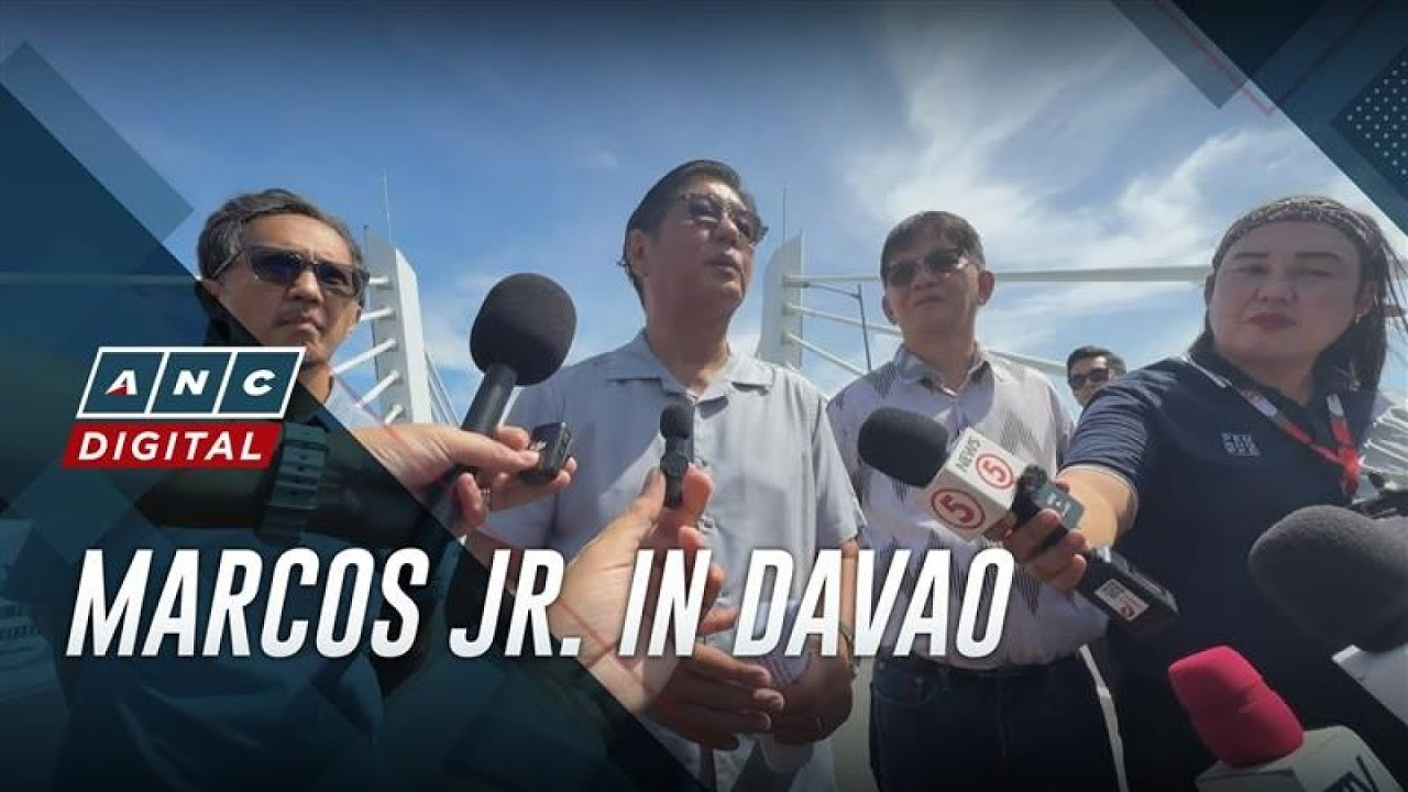 🚨BREAKING NEWS Marcos inspects newly-built Bucana bridge in Davao City | ANC
