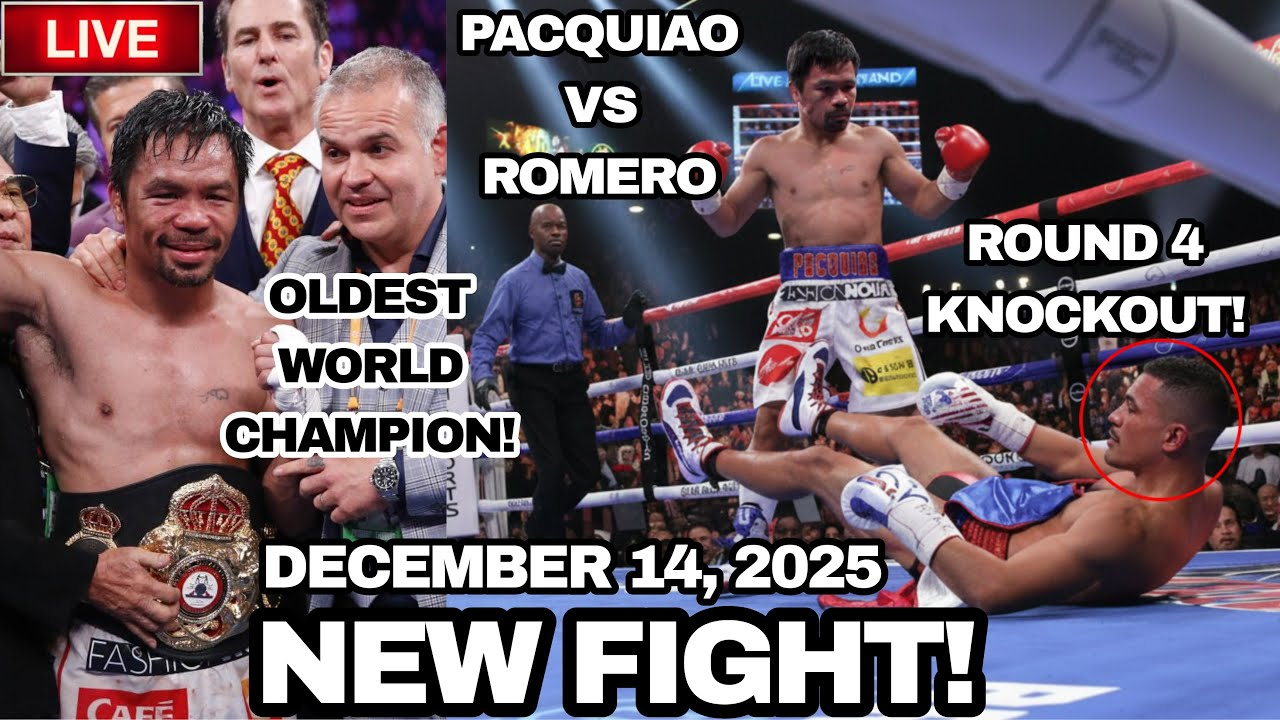NEW FIGHT! OLDEST WORLD CHAMPION! PACQUIAO VS ROMERO! ROUND 4 KNOCKOUT!